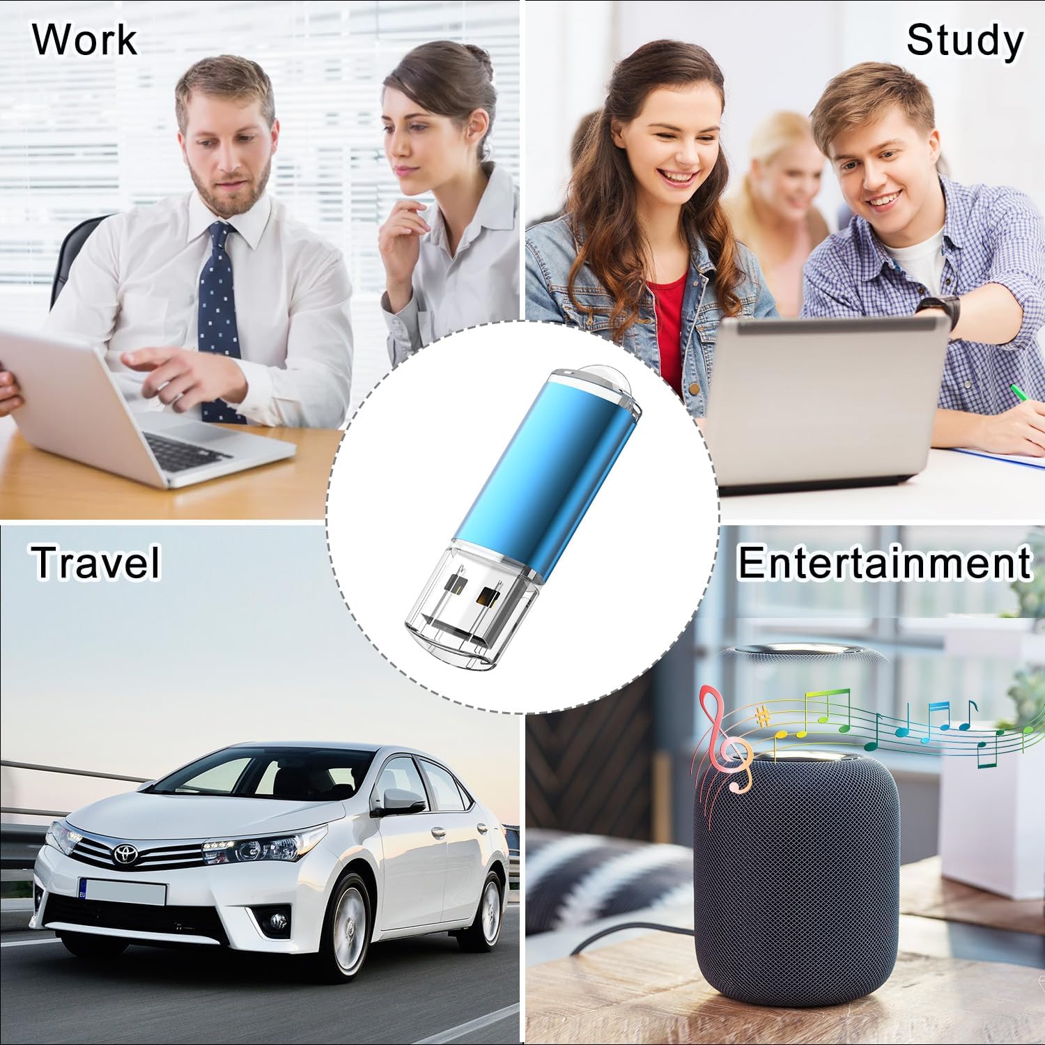 RAOYI 10 Pack 1GB 1G USB Flash Drive USB 2.0 Memory Stick Bulk Thumb Drive Pen Drive Blue - Image 7