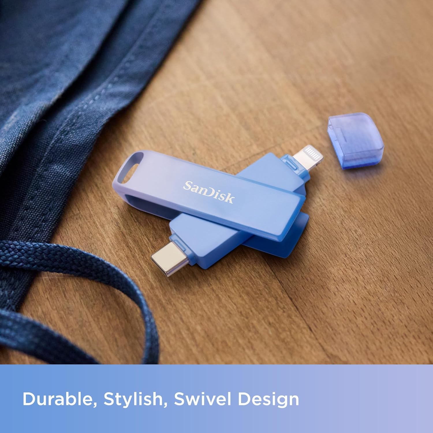 SANDISK 256GB Creator Phone Drive - for iPhone, iPad, Laptop & Mac - Includes USB Type-C and Lightning Connectors - Automatic Backup, 3 Months of Adobe Lightroom Included - SDIXD0N-256G-GN6TP - Image 6
