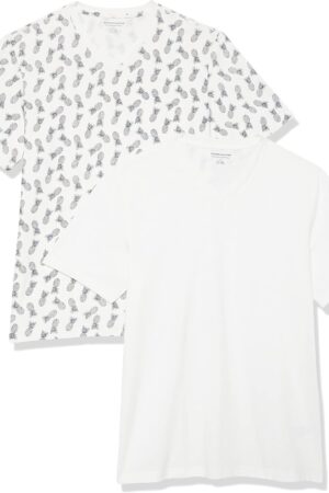 Amazon Essentials Men's V-Neck Short-Sleeve T-Shirts, Pack of 2