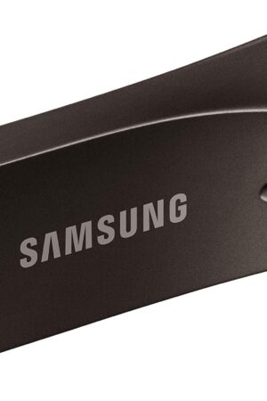 SAMSUNG BAR Plus 3.1 USB Flash Drive, 128GB, 400MB/s, Rugged Metal Casing, Storage Expansion for Photos, Videos, Music, Files, MUF-128BE4/AM, Titan Grey