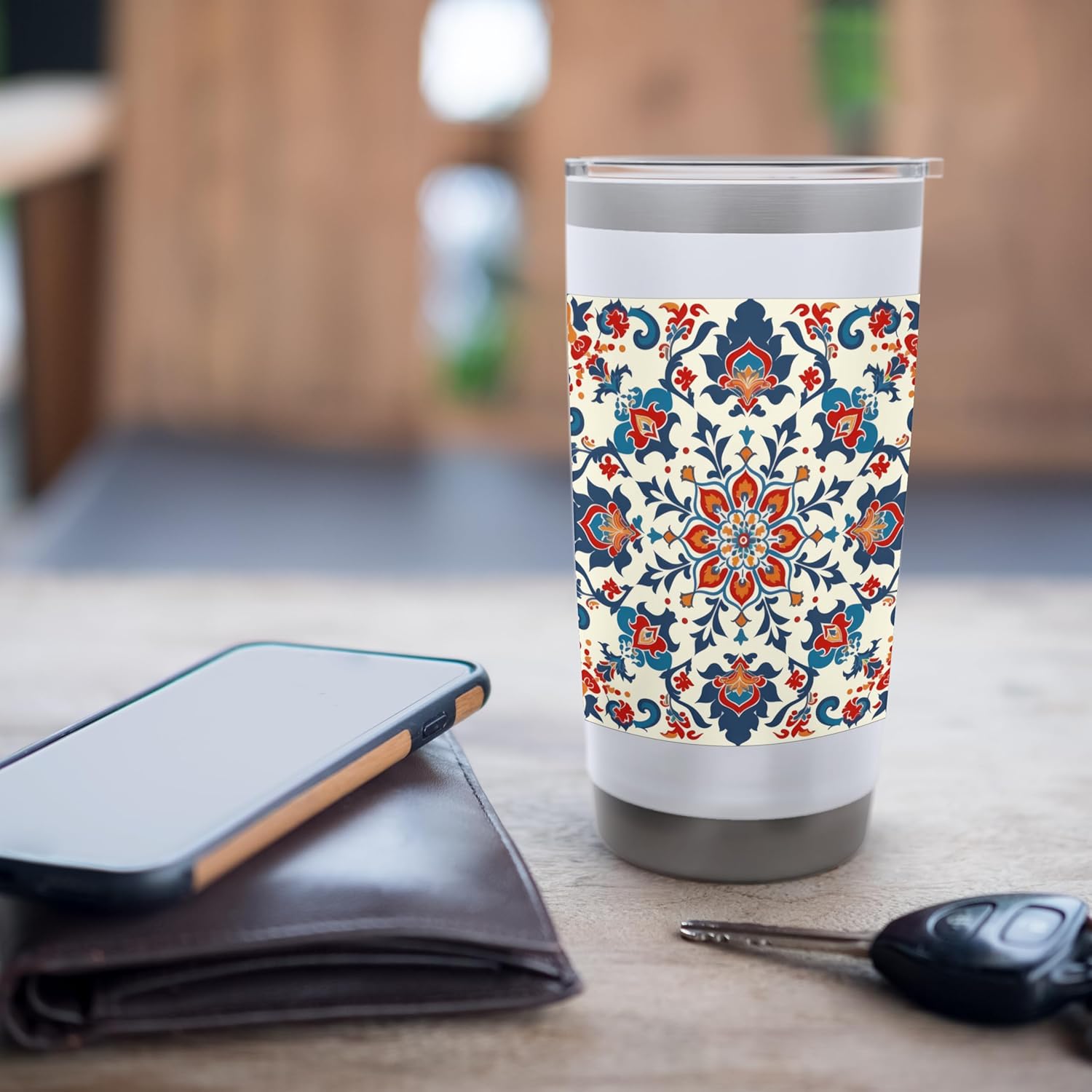 Traditional Turkish Pattern Stainless Steel Insulated Tumbler - Image 7