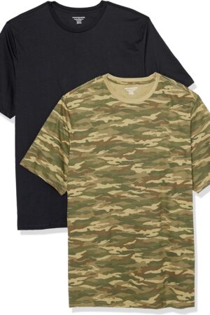 Amazon Essentials Men's Short-Sleeve Crewneck T-Shirt, Pack of 2