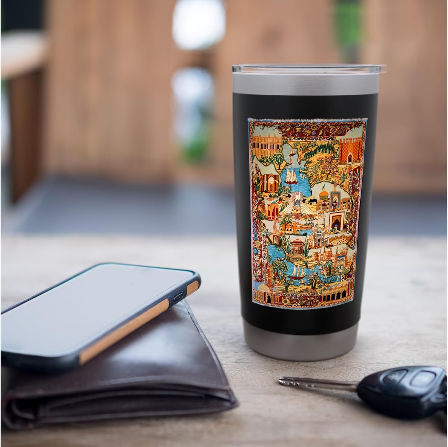 Persian Rug Landmarks Kashmar Stainless Steel Insulated Tumbler - Image 7