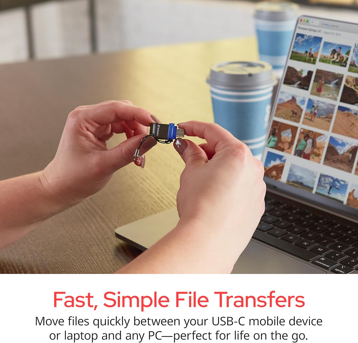 Verbatim 64GB Store ‘n’ Go Dual OTG USB 3.2 Gen 1 Flash Drive for USB-C Devices – 2 in 1 Type C Thumb Drive - Image 2