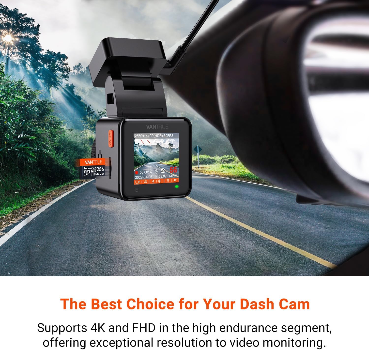 Vantrue 256GB microSDXC UHS-I U3 4K UHD Video High Speed Transfer Monitoring SD Card with Adapter for Dash Cams, Body Cams, Action Camera, Surveillance & Security Cams - Image 8