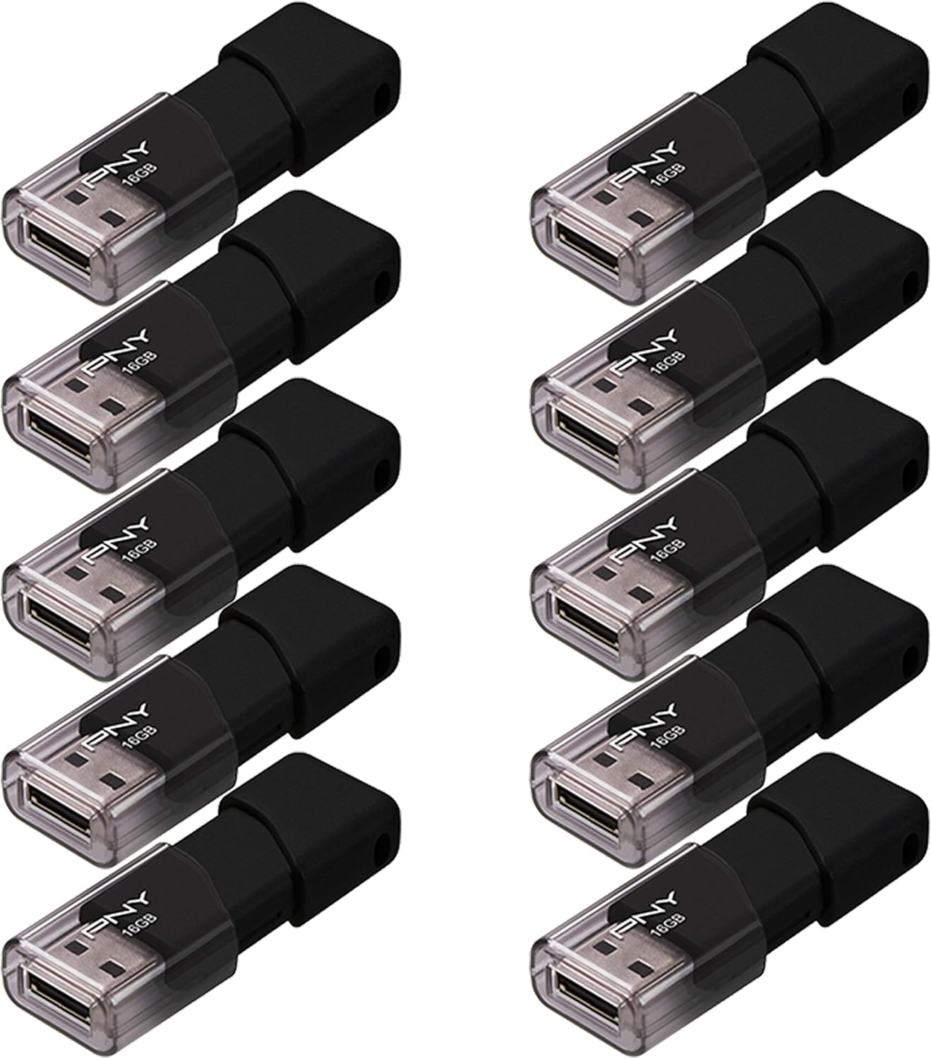 PNY 16GB Attaché 3 USB 2.0 Flash Drive, Black (Pack of 10) - Image 2