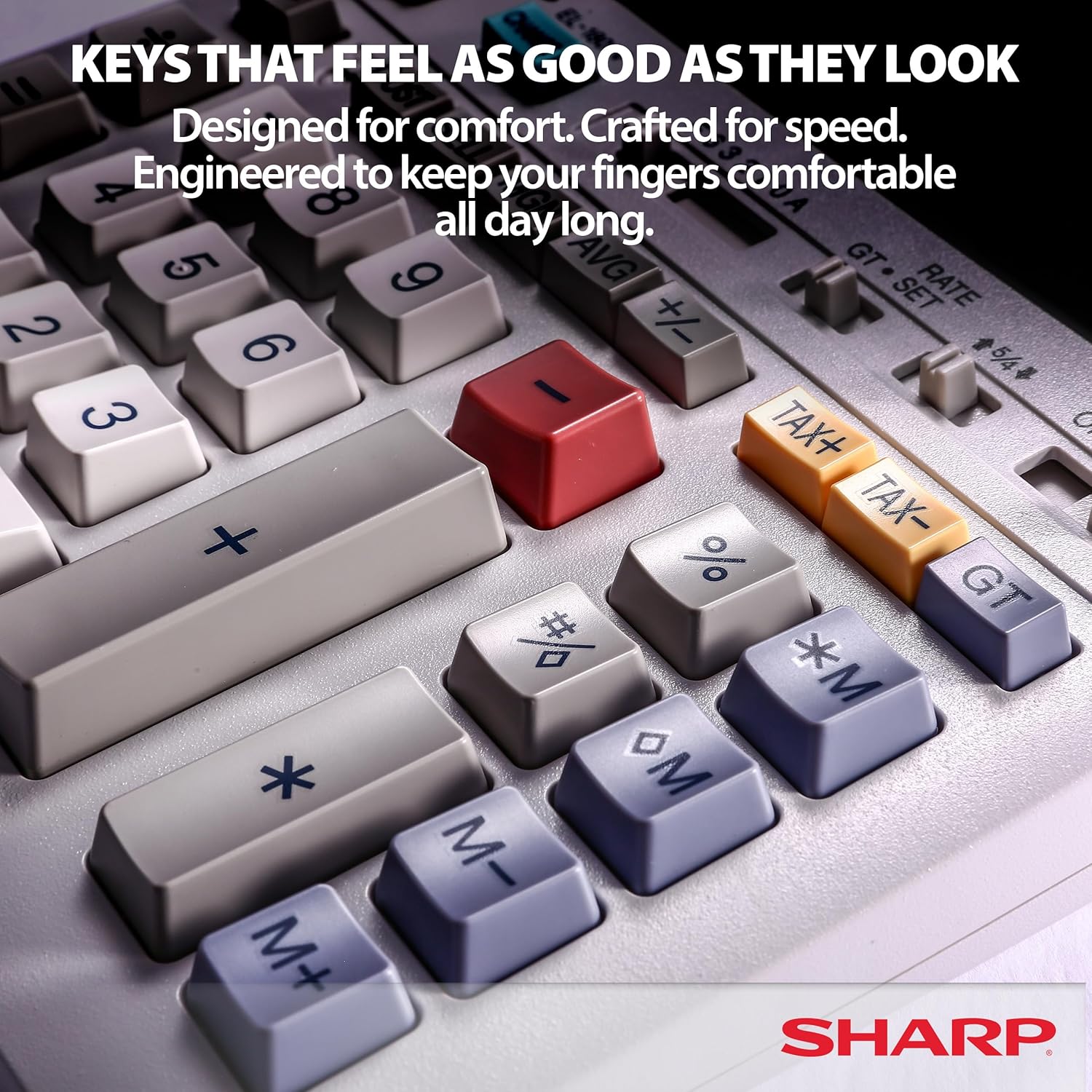 Sharp EL-1801V Ink Printing Calculator, 12-Digit LCD, AC Powered, Off-White, Ideal for Business & Office Use, Easy-to-Read Display & Durable Design - Image 7