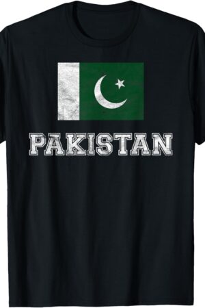 Pakistan Flag Vintage I Men Women Kids T-Shirt T-Shirt