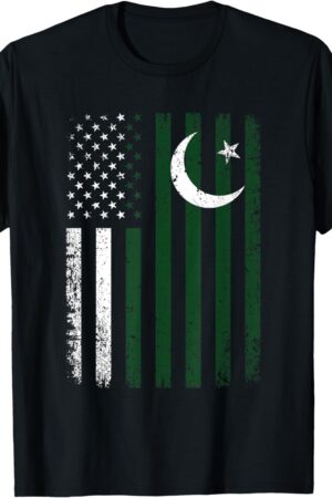 Pakistan Flag 4th of July USA Pakistani Flag T-Shirt